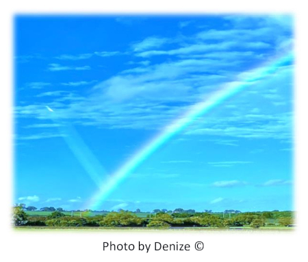 a rainbow of clouds